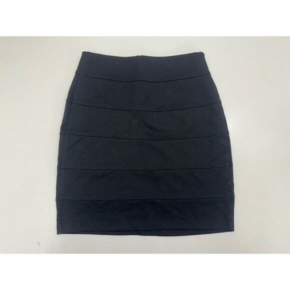 Basic House Womens Skirt Size Small Black Elastic Waist Pull On - Picture 1 of 8